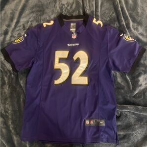 Ray Lewis - Baltimore Ravens - Purple Football Jersey - Number 52